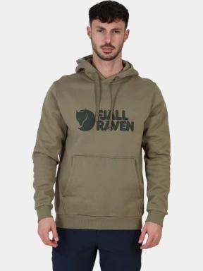 Fjallraven Fjällräven Logo Hoodie M férfi kapucnis pulóver oliva színben 1