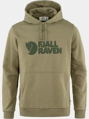 Fjallraven Fjällräven Logo Hoodie M férfi kapucnis pulóver oliva színben 1