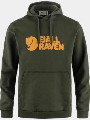 Fjallraven Fjällräven Logo Hoodie M férfi kapucnis pulóver zöld színben 1