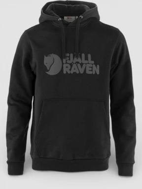 Fjallraven Fjällräven Logo Hoodie M férfi kapucnis pulóver fekete színben 1