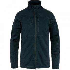 Fjallraven Abisko Lite Fleece Jacket M férfi polár pulóver sötétkék színben 1