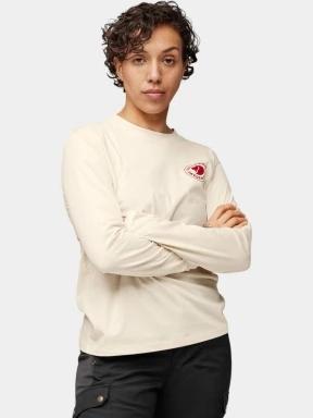 Fjallraven 1960 Logo T-shirt LS W női hosszú ujjú póló homok színben 1