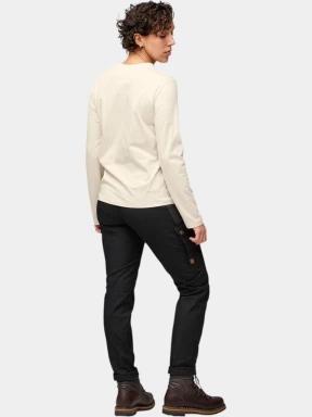 Fjallraven 1960 Logo T-shirt LS W női hosszú ujjú póló homok színben 3