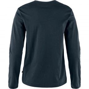 Fjallraven 1960 Logo T-shirt LS W női hosszú ujjú póló sötétkék színben 3