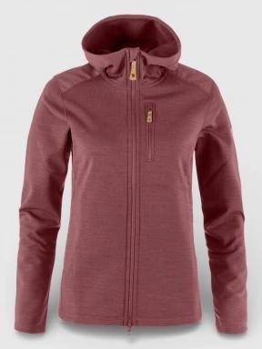 Fjallraven Keb Fleece Hoodie W férfi polár pulóver bordó színben 1