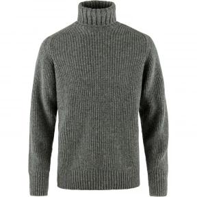Fjallraven Övik Roller Neck Sweater M férfi kötött pulóver szürke színben 1