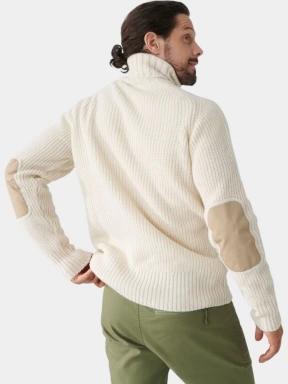 Fjallraven Övik Roller Neck Sweater M férfi kötött pulóver homok színben 3