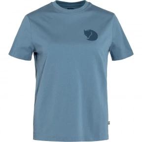 Fjallraven Fox Boxy Logo Tee W női rövid ujjú póló kék színben 1