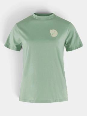 Fjallraven Fox Boxy Logo Tee W női rövid ujjú póló világoszöld színben 1