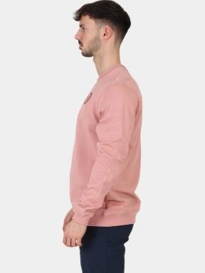 Fjallraven 1960 Logo Badge Sweater M férfi pulóver rózsaszín színben 3