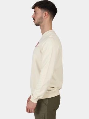 Fjallraven 1960 Logo Badge Sweater M férfi pulóver fehér színben 3