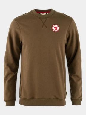 Fjallraven 1960 Logo Badge Sweater M férfi pulóver barna színben 1