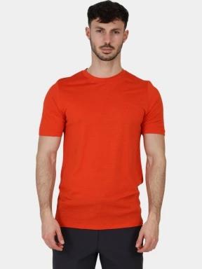 Fjallraven Abisko Wool SS M férfi rövid ujjú sport póló narancssárga színben 1
