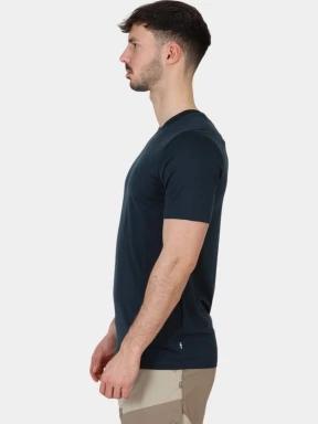 Fjallraven Abisko Wool SS M férfi rövid ujjú sport póló sötétkék színben 3