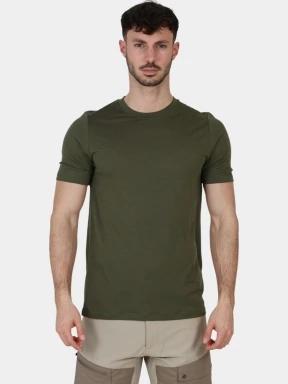 Fjallraven Abisko Wool SS M férfi rövid ujjú sport póló zöld színben 1