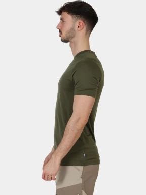 Fjallraven Abisko Wool SS M férfi rövid ujjú sport póló zöld színben 3