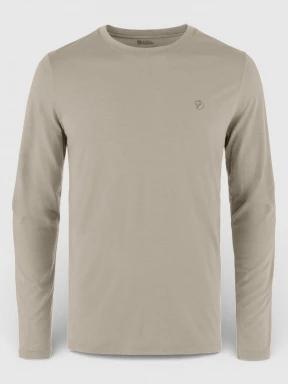 Fjallraven Abisko Wool LS M férfi hosszú ujjú sport póló homok színben 1