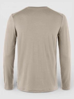 Fjallraven Abisko Wool LS M férfi hosszú ujjú sport póló homok színben 3