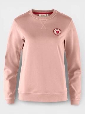 Fjallraven 1960 Logo Badge Sweater W női pulóver rózsaszín színben 1