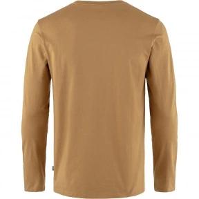 Fjallraven Forever Nature Badge LS M férfi hosszú ujjú póló barna színben 3