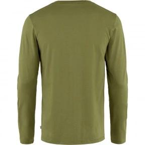 Fjallraven Forever Nature Badge LS M férfi hosszú ujjú póló zöld színben 3
