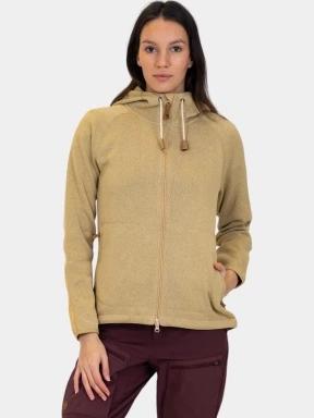 Fjallraven Övik Fleece Hoodie W női kapucnis pulóver homok színben 1