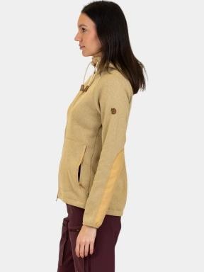 Fjallraven Övik Fleece Hoodie W női kapucnis pulóver homok színben 3