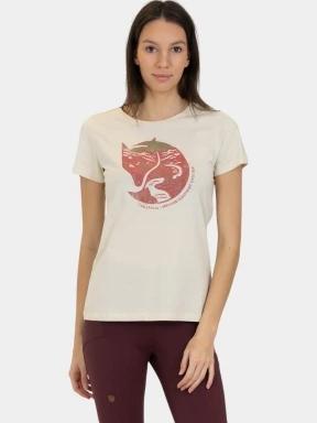 Fjallraven Arctic Fox T-shirt W női rövid ujjú póló fehér színben 1