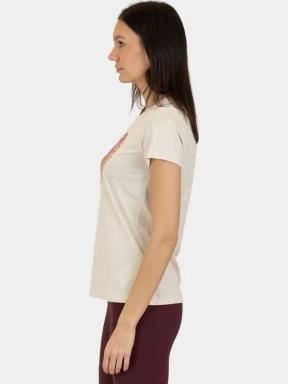 Fjallraven Arctic Fox T-shirt W női rövid ujjú póló fehér színben 3
