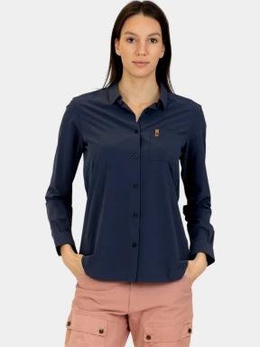 Fjallraven Övik Lite Shirt LS W női hosszú ujjú ing sötétkék színben 1