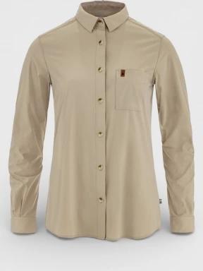 Fjallraven Övik Lite Shirt LS W női hosszú ujjú ing homok színben 1