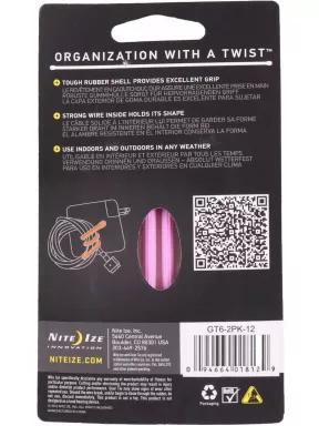 Niteize Gear Tie kötöző 2*15,24 cm kötöző rózsaszín színben 3