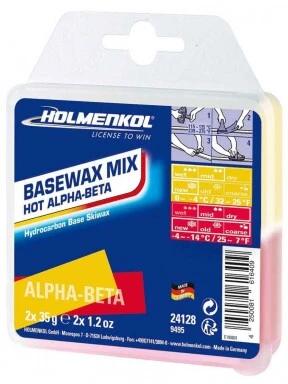 Holmenkol Basewax Mix HOT Alpha-Beta síwax piros színben 1