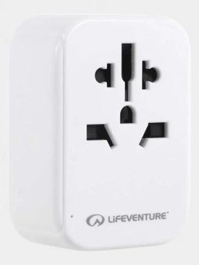 Lifemarque European Travel Adaptor with USB + USB C átalakító fehér színben 1