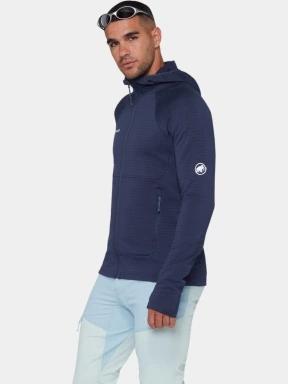Mammut Taiss ML Hooded Jacket férfi polár pulóver sötétkék színben 3