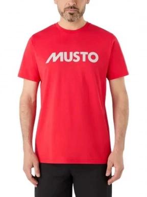 Musto M Musto Logo Tee férfi rövid ujjú póló piros színben 1