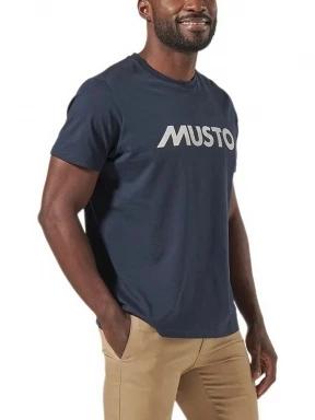 Musto M Musto Logo Tee férfi rövid ujjú póló sötétkék színben 3