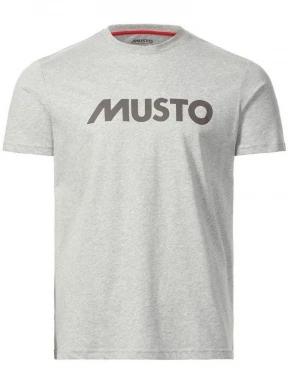 Musto M Musto Logo Tee férfi rövid ujjú póló szürke színben 1
