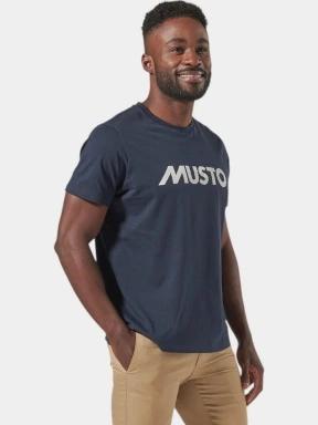 Musto M Musto Logo Ss Tee férfi rövid ujjú póló sötétkék színben 3