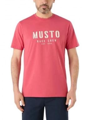 Musto M Classic Musto Ss Tee férfi rövid ujjú póló rózsaszín színben 1