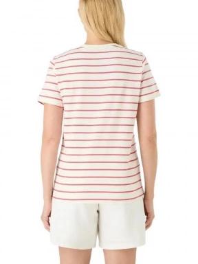 Musto W Classic Striped Ss Tee női rövid ujjú póló homok színben 3