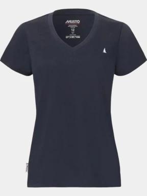 Musto W Original V Neck Ss Tee női rövid ujjú póló sötétkék színben 1
