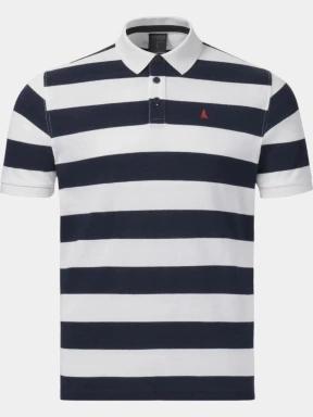 Musto M Original Striped Ss Polo férfi galléros póló sötétkék színben 1