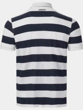 Musto M Original Striped Ss Polo férfi galléros póló sötétkék színben 3