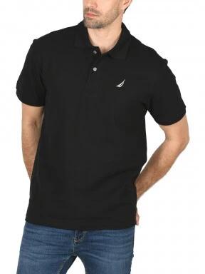 Nautica Calder Polo Shirt férfi galléros póló fekete színben 1