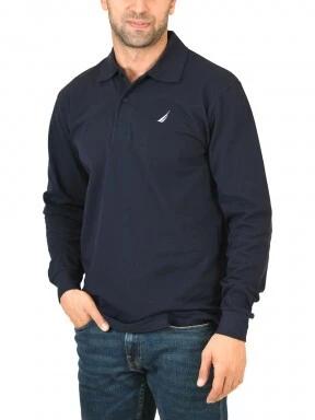 Nautica Briar LS Polo Shirt férfi hosszú ujjú póló sötétkék színben 1