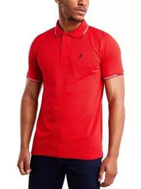 Nautica Locke Polo Shirt férfi galléros póló piros színben 1