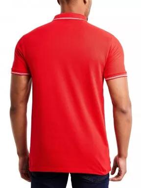 Nautica Locke Polo Shirt férfi galléros póló piros színben 3