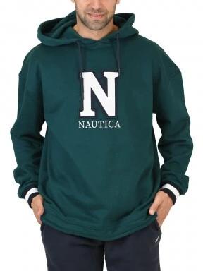 Nautica Snyder Oversized Hoody férfi pulóver világoskék színben 1