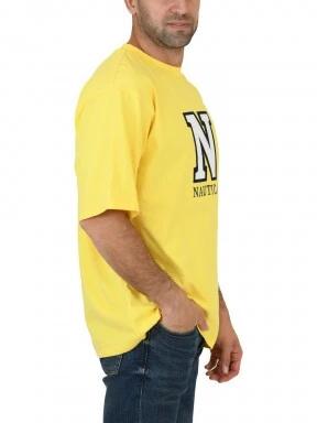 Nautica Clarkeson Oversized T-Shirt férfi rövid ujjú póló sárga színben 3